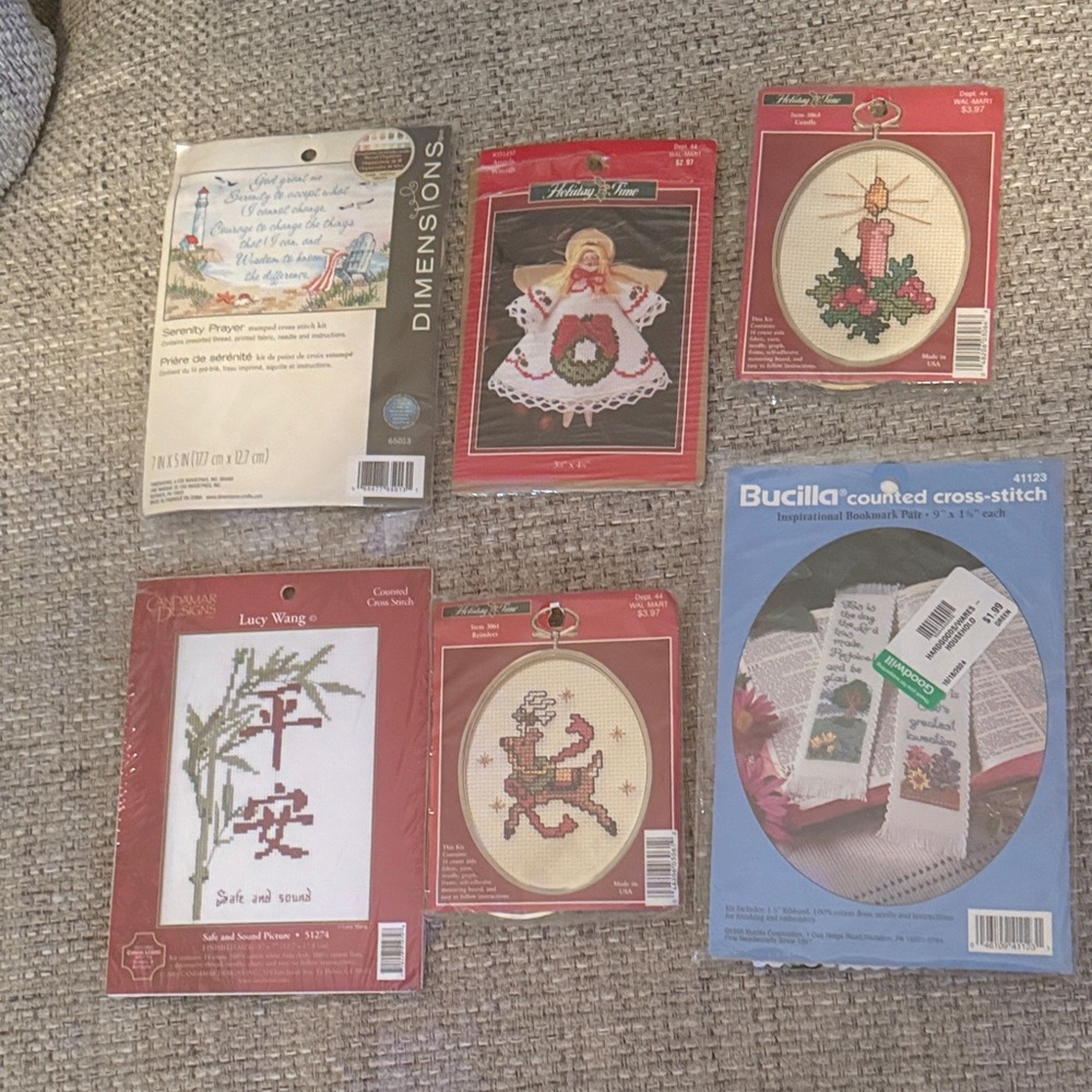 Bucilla Inspirational Bookmark Cross-Stitch Kit - Blue, Green, Red